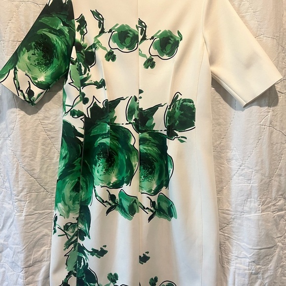 Rickie Freeman Terri Jon - Green Floral Dress Sz10 - Picture 6 of 12